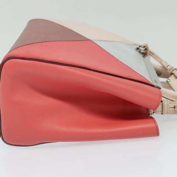 FENDI Petite To Jules Hand Bag Leather Pink Silver - Picture 5 of 13